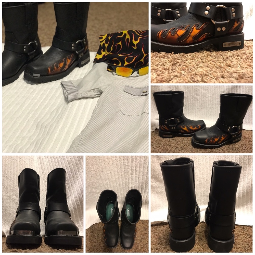 🔥 🏍 XElement Leather Riding Boots